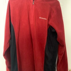 Columbia Black and Red Fleece Pullover